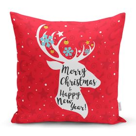 Realhomes Merry Christmas Geyik Desenli Dekoratif Özel Tasarım Süet Runner