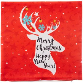 Realhomes Merry Christmas Geyik Desenli Dekoratif Özel Tasarım Süet Runner