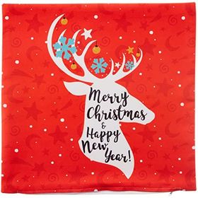 Realhomes Merry Christmas Geyik Desenli Dekoratif Özel Tasarım Süet Runner