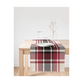 Realhomes Modern Ekose Tasarımlı Süet Runner