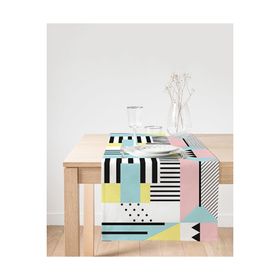Realhomes Modern Geometrik Şekiller Süet Runner