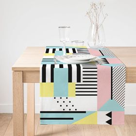 Realhomes Modern Geometrik Şekiller Süet Runner