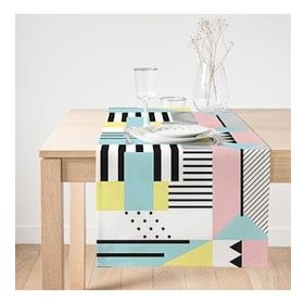 Realhomes Modern Geometrik Şekiller Süet Runner