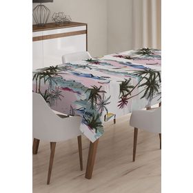 RealHomes Modern Palmiye Desenli Dijital Baskılı 120x140 cm Masa Örtüsü