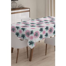 RealHomes Modern Palmiye Desenli Dijital Baskılı 140x180 cm Masa Örtüsü