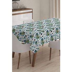 RealHomes Modern Palmiye Temalı Dijital Baskılı 3D 140x220 cm Masa Örtüsü