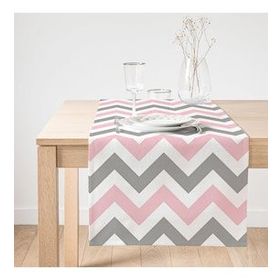 Realhomes Modern Renkli Zigzag Desenli Dijştal Baskılı Süet Runner