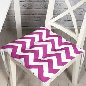 RealHomes Modern Zigzag Desenli Dijital Baskılı Pofidik Sandalye Minderi