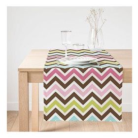 Realhomes Modern Zigzag Dijital Baskılı Süet Runner