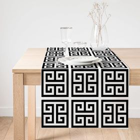 Realhomes Özel Tasarım Crafts Motifli Dijital Baskılı Dekoratif Özel Tasarım Süet Runner