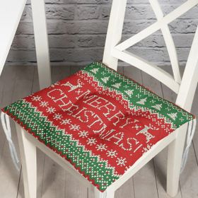 RealHomes P3034 Merry Christmas Motifli Dijital Baskılı Pofidik Sandalye Minderi