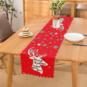 RealHomes P3055 Merry Christmas Geyik Desenli Dekoratif Pofidik Sandalye Minderi