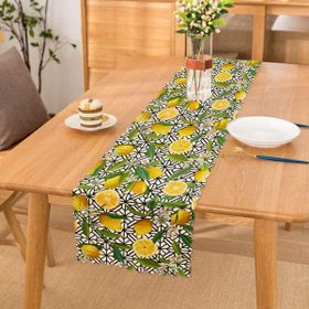 RealHomes P3102 Geometrik ve Limon Desenli 3D Dijital Baskılı Pofidik Sandalye Minderi