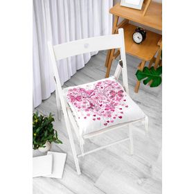 RealHomes P3102 Geometrik ve Limon Desenli 3D Dijital Baskılı Pofidik Sandalye Minderi