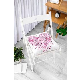 RealHomes P3102 Geometrik ve Limon Desenli 3D Dijital Baskılı Pofidik Sandalye Minderi