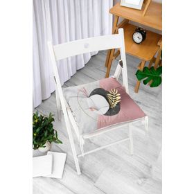 RealHomes P3137 Modern 3D Mermer Desenli Dijital Baskılı Pofidik Sandalye Minderi