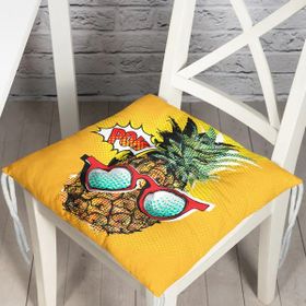 RealHomes P3178 Pop Art Temalı Ananas Özel Tasarım Pofidik Sandalye Minderi