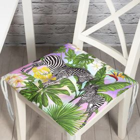RealHomes P3182 Egzotik Zebra Desenli Modern Pofidik Sandalye Minderi
