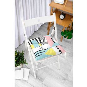 RealHomes P3203 Geometrik Desenli Zeminli Modern Pofidik Sandalye Minderi