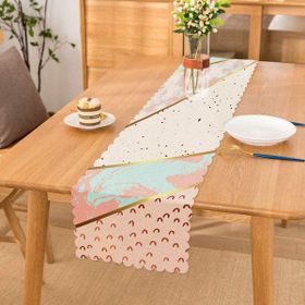 RealHomes P3237 Geometrik Şekiili Mermer Desenleri Modern Pofidik Sandalye Minderi