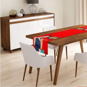 RealHomes P3281 Kırmızı Zeminli Popart Wow Desenli Modern Pofidik Sandalye Minderi