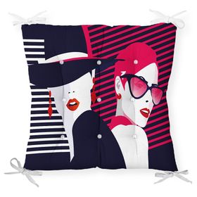 RealHomes P3398 Fashion Womens Popart Modern Tasarımlı Pofidik Sandalye Minderi