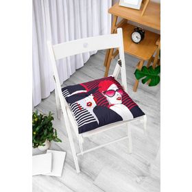 RealHomes P3398 Fashion Womens Popart Modern Tasarımlı Pofidik Sandalye Minderi