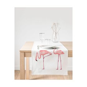 Realhomes Pembe Flamingo Desenli Dijital Baskılı Süet Runner