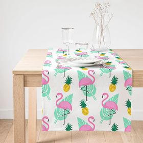 Realhomes Pembe Flamingo Özel Tasarımlı Süet Runner