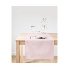 Realhomes Pembe Renkli Dijital Baskılı Dekoratif Özel Tasarım Süet Runner
