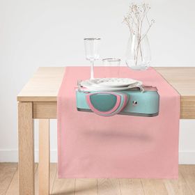 Realhomes Pembe Zeminli Yılbaşı Konseptli Desenli Özel Tasarım Süet Runner