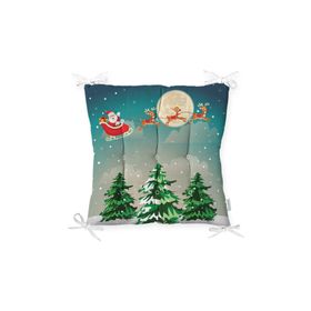 RealHomes Pofi-855 Christmas Temalı Dijital Baskılı Pofidik Sandalye Minderi