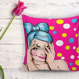 RealHomes Pop Art Dijital Baskılı Dekoratif Yastık Kırlent Kılıfı