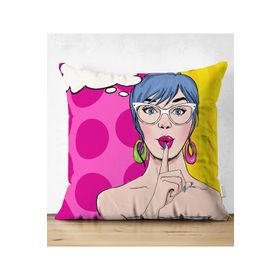 RealHomes Pop Art Dijital Baskılı Dekoratif Yastık Kırlent Kılıfı