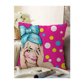 RealHomes Pop Art Dijital Baskılı Dekoratif Yastık Kırlent Kılıfı