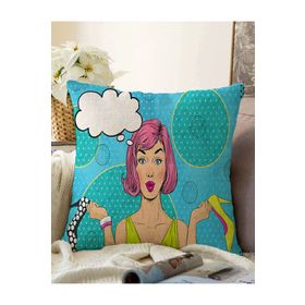 RealHomes Pop Art Dijital Baskılı Dekoratif Yastık Kırlent Kılıfı