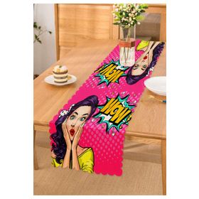 Realhomes Runner-740 Pop Art Resimli Dijital Baskılı Dekoratif Runner