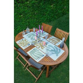 Realhomes Runner-Set152 4-1 Özel Tasarım Dijital Baskılı Amerikan Servis ve Runner Seti Servi