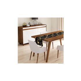 Realhomes RUNNER3215 Altın Detaylı Geyikler Desenli Modern Özel Tasarım Runner
