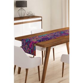 Realhomes RUNNER3649 Mavi Desenli Dijital Baskılı Runner