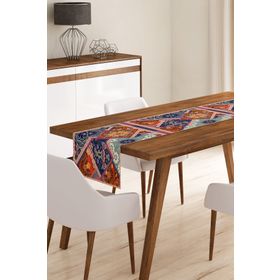 Realhomes RUNNER3702 Etnik Motifli Dijital Baskılı Modern Runner