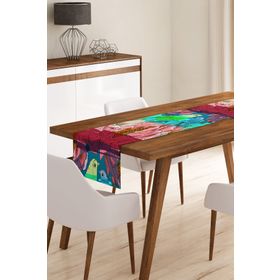 Realhomes RUNNER3888 Kuş Motifli Dijital Baskılı Modern Runner