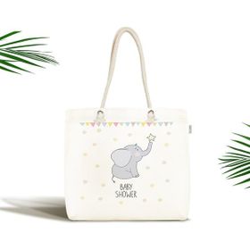 RealHomes Sevimli Fil Baby Shower Tasarımlı Kumaş Bebek Çantası