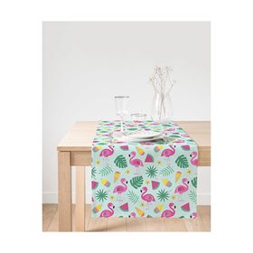 Realhomes Summer Flamingo Tasarımlı Özel Tasarım Süet Runner
