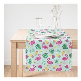 Realhomes Summer Flamingo Tasarımlı Özel Tasarım Süet Runner