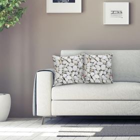 RealHomes Taş Desenli Dijital Baskılı Dekoratif Yastık Kırlent Kılıfı