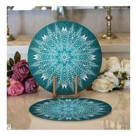 RealHomes Weave Mandala Desenli Modern 2 1 Yuvarlak Servis Altlığı Supla