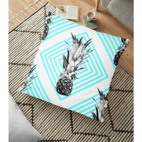 RealHomes YER-2358 Geometrik Ananas Desenli Dkeoratif 70x70 cm Yer Minderi