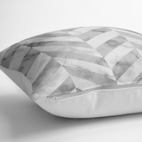 RealHomes YER-3152 Geometrik Desenli Mermer Zeminli Modern 70x70 cm Yer Minderi