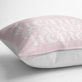 RealHomes YER-324 Home Sweet Home Dijital Baskılı Dekoratif 70x70 cm Yer Minderi